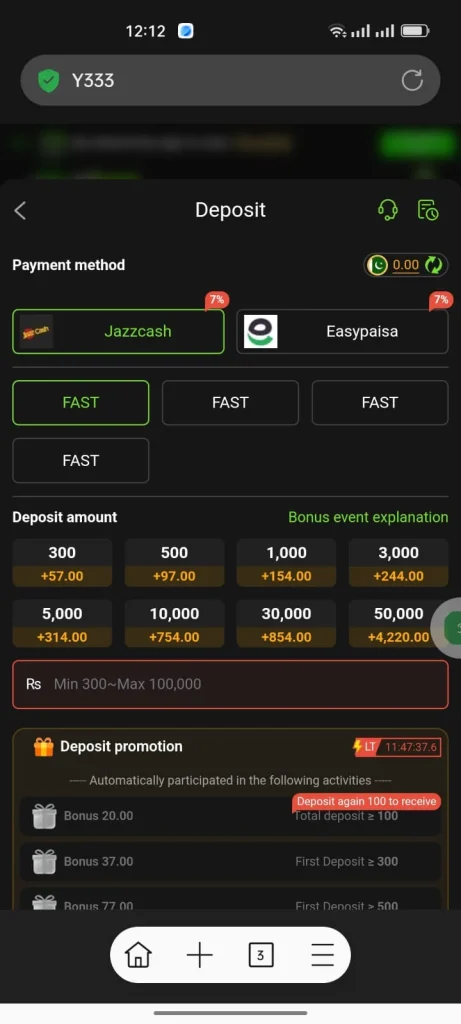Y333 Easypaisa And Jazzcash App