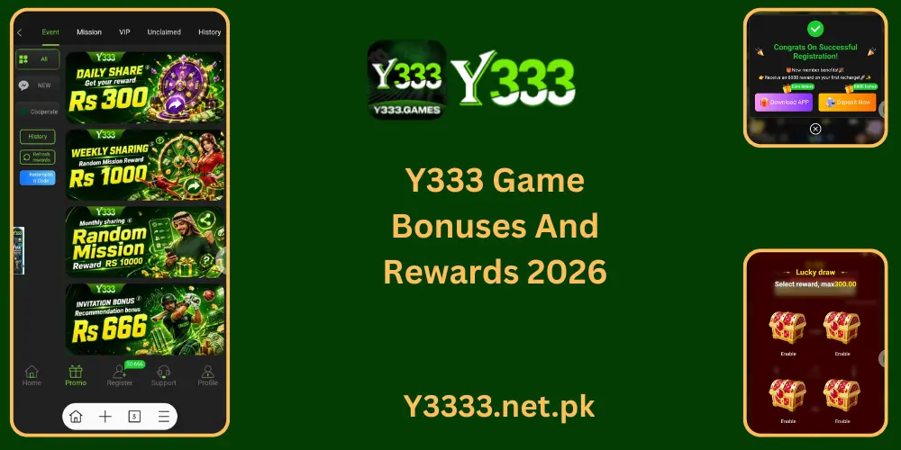 Y333 Game Bonuses And Rewards