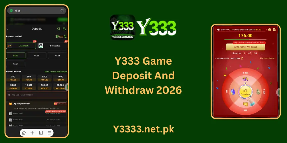 Y333 Game Deposit And Withdraw